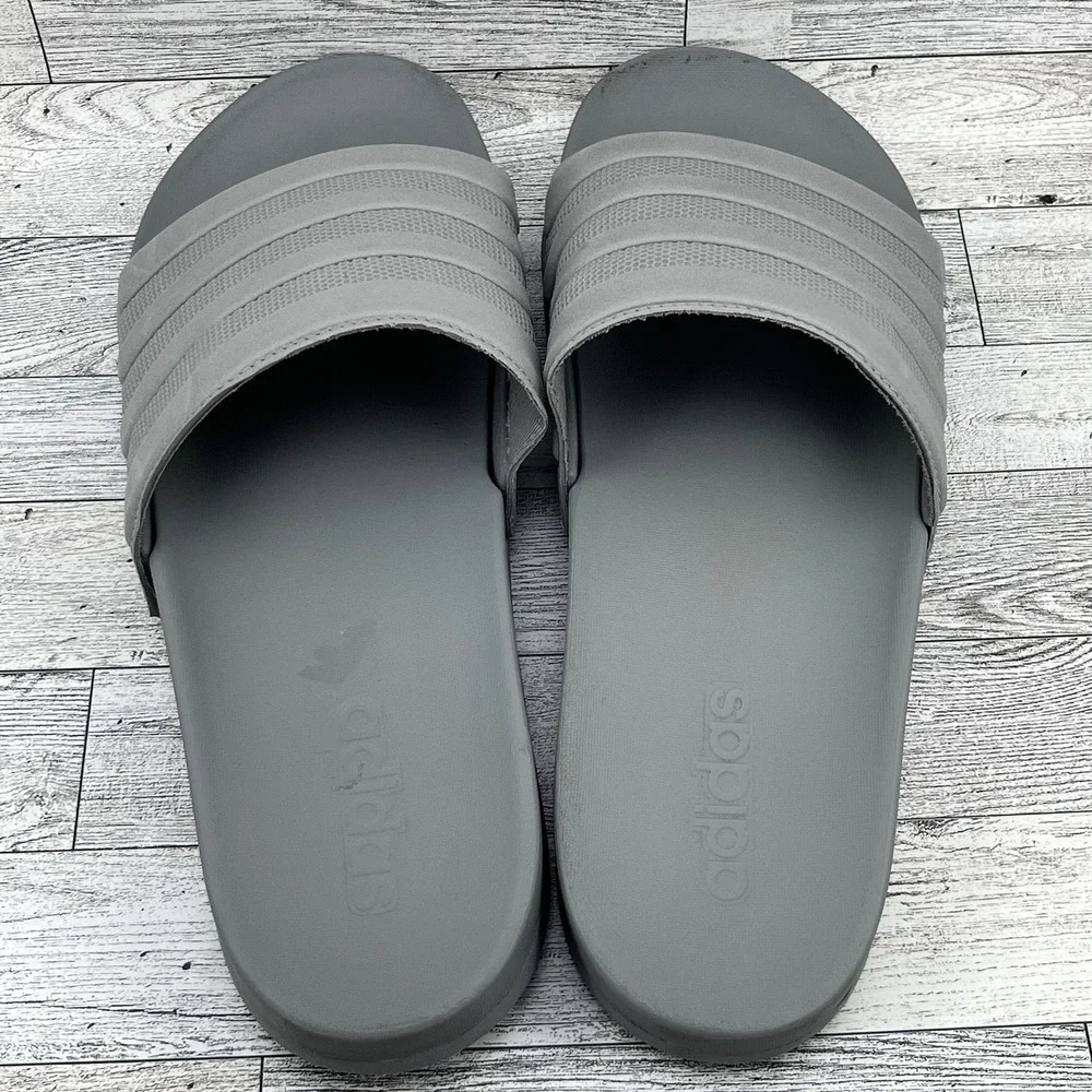 Adidas Slides Shoes Mens Size 13 Comfort Sandals Pool Shower‎ Slip On Stripes
